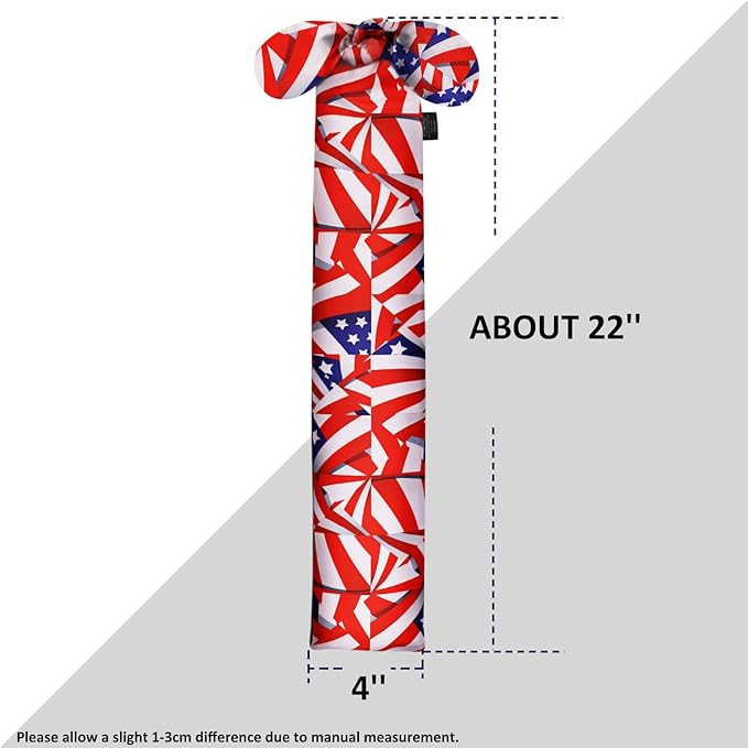 Harrison Howard Stretchy Tail Bag Breathable Horse Tail Guard Slip on Design Protect Horse Tail 2 Strand Closure Straps Keep Tail Clean &amp; Protected 22" L Length Makes Grooming Easy-Flag Grid