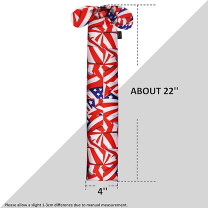 Harrison Howard Stretchy Tail Bag Breathable Horse Tail Guard Slip on Design Protect Horse Tail 2 Strand Closure Straps Keep Tail Clean &amp; Protected 22" L Length Makes Grooming Easy-Flag Grid