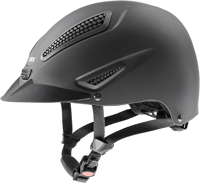 uvex perfexxion II Horse Riding Helmet for Women &amp; Men, Black - Adjustable &amp; Excellent Ventilated Helmet