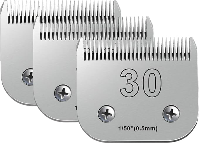 30 Blades for Dog Grooming Blades Compatible with Andis,Oster A5,Wahl km10 Dog Clippers,Size-