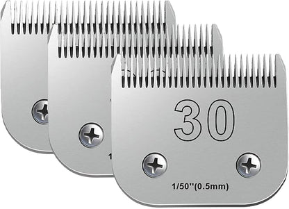 30 Blades for Dog Grooming Blades Compatible with Andis,Oster A5,Wahl km10 Dog Clippers,Size-
