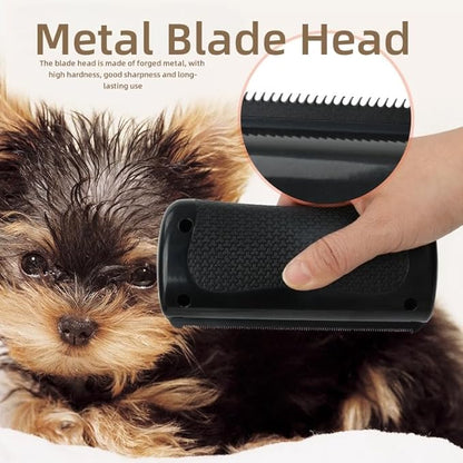 Deshedding Brush for Dogs &amp; Cats - Dual-Head Pet Grooming Tool with Ergonomic Handle, Gentle Hair Removal Brush for Horses, Rabbits