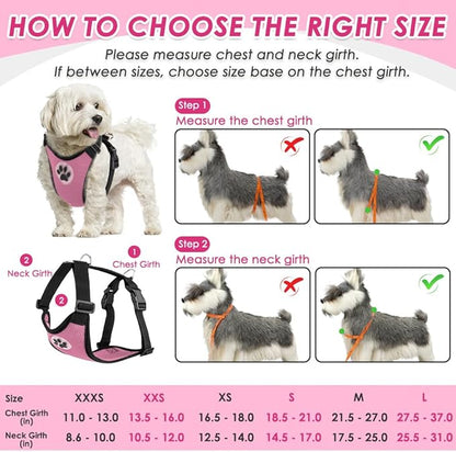 SlowTon Dog Seat Belt Harness for Car, Dog Car Harness Adjustable Mesh Breathable &amp; Dog Seatbelt Safety Tether with Elastic Bungee for Small Medium Large Pets(Pink, Single Clip, S)