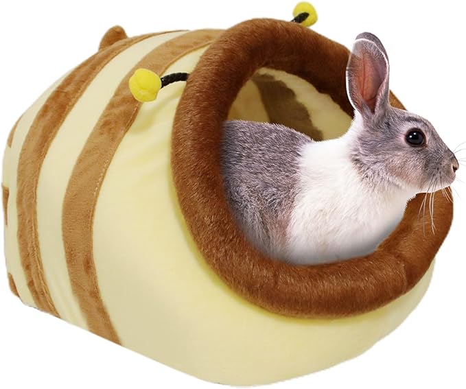 Guinea Pig Bed House &amp; Hideout for Rat Bearded Dragon Hedgehog Ferret to Sleep and Hide, Guinea Pig Cage Accessories Habitat Décor (X-Large, 5.Wasp)