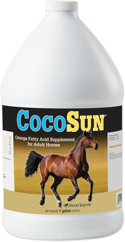 Uckele by SmartEquine CocoSun™ Oil Omega Horse Supplement | Omega 3, 6, 9 Supplements Ideal for Healthy Skin &amp; Shiny Coats | Horse Supplements for Weight Gain | 1 Gallon
