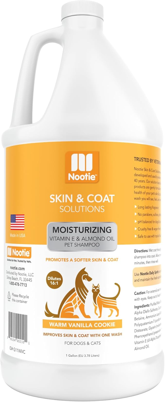 Nootie - Pet Shampoo for Sensitive Skin -�Revitalizes Dry Skin &amp; Coat - Natural Ingredients - Soap, Paraben &amp; Sulfate Free - Cleans &amp; Conditions