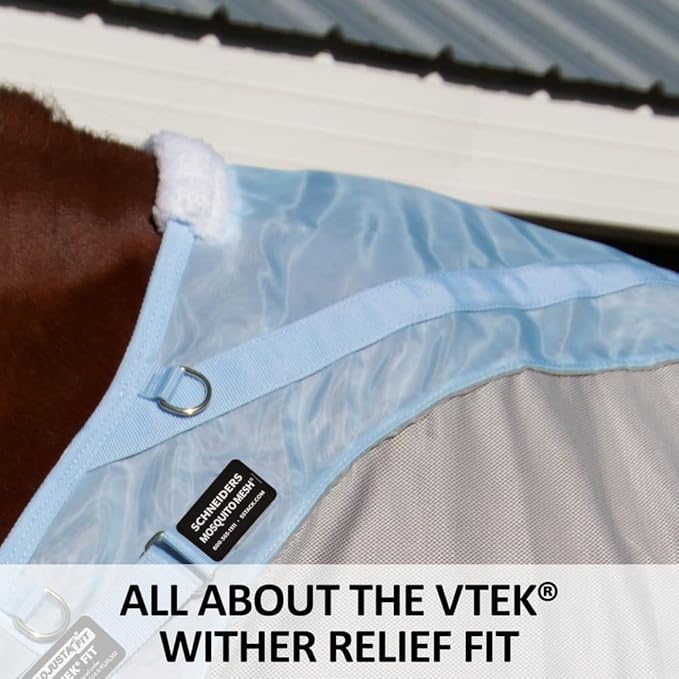 Schneiders Adjusta-Fit Mosquito Mesh Hybrid II Horse Fly Sheets | Ultimate Insect &amp; UV Protection for Equine Comfort