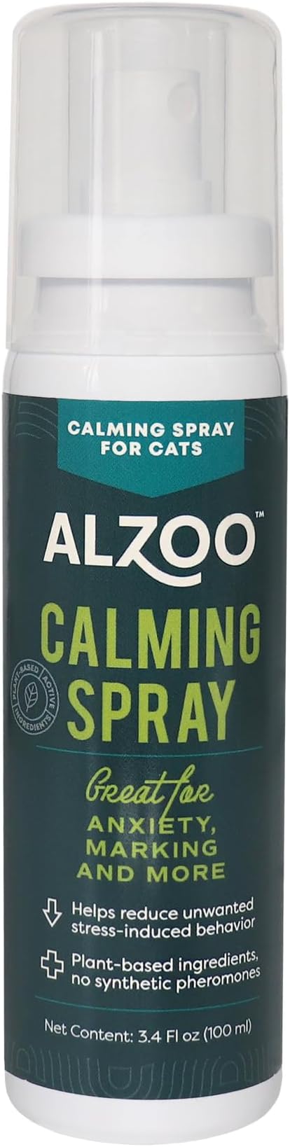 Cat Calming Spray - Natural Plant Based Stress &amp; Anxiety Relief, Valerian &amp; Lavadin Blend, No Synthetic Pheromones, Stress and Anxiety Relief During Travel, Vet, Fireworks, Separation