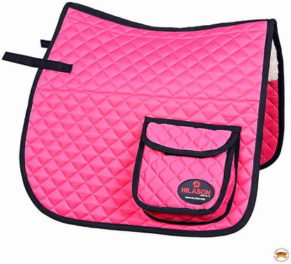 HILASON Western Horse Luxury Quilted Saddle Pads with Pockets | Pad