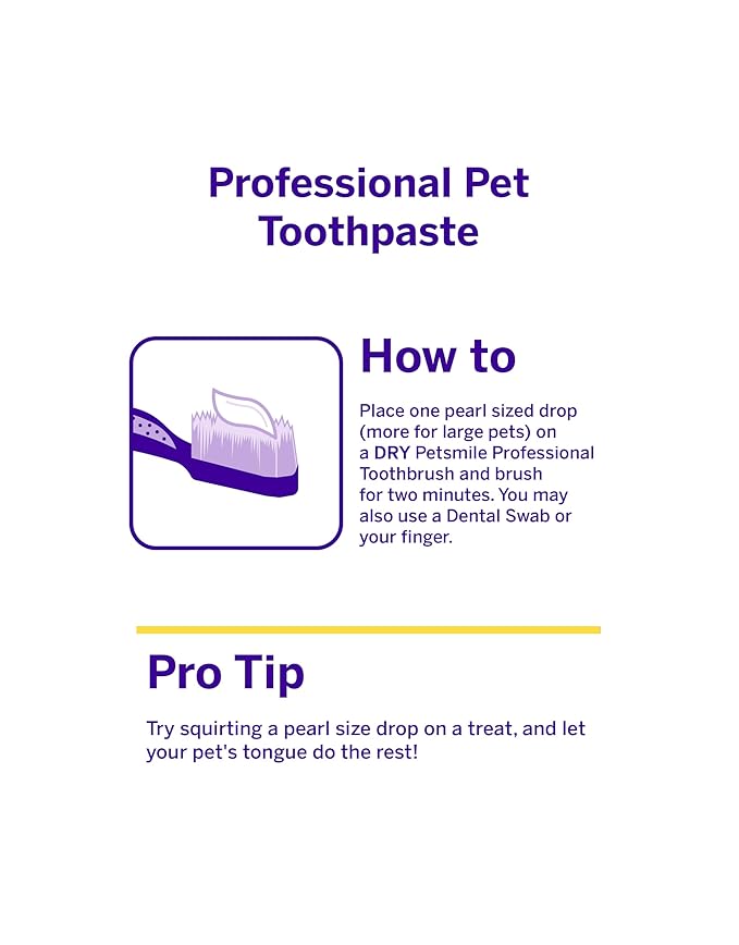 petsmile Professional Pet Toothbrush - Patented 45 Degree Cat &amp; Dog Toothbrush for Small &amp; Large Animals - Pet Accessories for Dental Care - VOHC Approved Teeth Cleaning - Dog Toothpaste Not Included