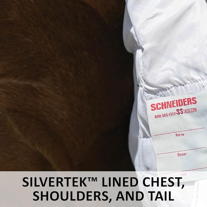 Schneiders Soft Interlock Mesh II Zebra Horse Fly Sheets | Striking Zebra Pattern for Fly Deterrence &amp; Superior UV Protection