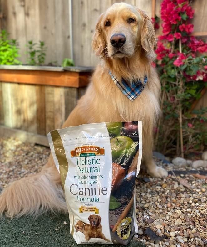 Bench &amp; Field Holistic Natural Adult Dry Dog Food, Chicken Meal and Brown Rice Recipe 12 lb Bag (Pack of 2)