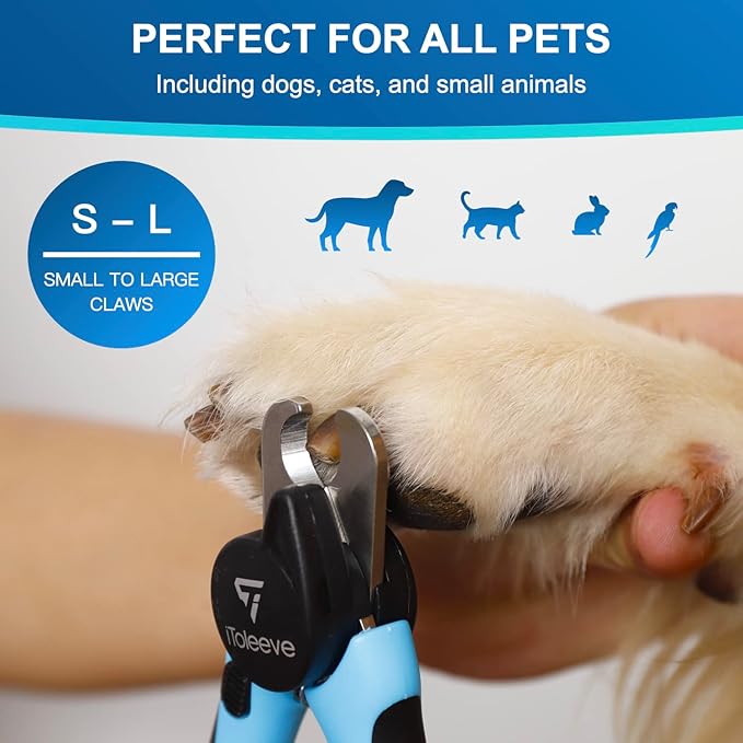 LED Dog Nail Clipper with Light, Illuminates Nails or Bloodline for Safe and Easy Trimmers, Extra Sharp for Thick Nails, Quick Sensor, Avoid Over Cutting Toenail, for Cats &amp; Dogs
