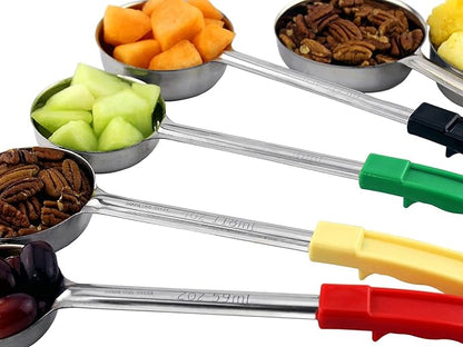 Darware Portion Control Serving Spoons (6-Piece Ladle Set); w 1/4 Cup, 1/2 Cup, 3/4 Cup &amp; 1 Cup (2, 4, 6, 8 oz) &amp; 1/2 &amp; 1 Cup Utensils/Spoodles