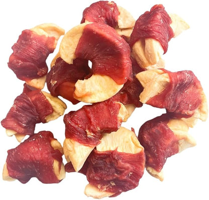 Hubert Pet Gourmet Duck Wrapped Apple Bites: Healthy &amp; Natural Training Snacks, Ideal for All Dog Sizes, Low Fat, High-Protein, 2.5 lbs Super Value Pack