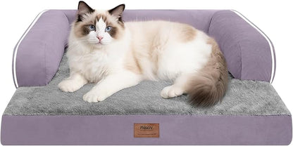 Small Dog Bed and Cat Sofa Waterproof Orthopedic Dog Beds for Small Dogs Cat Bed Comfy Pet Couch Sofa Beds with Washable Removable Cover &amp; Non-Slip Bottom