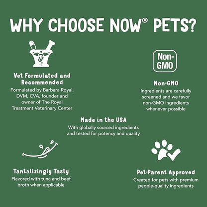 NOW Foods® Pets, UC-II® Advanced Joint Mobility for Dogs and Cats, Veterinarian formulated, Help Maintain Cartilage and Connective Tissue*, 60 Chewable Tablets (60 Grams)