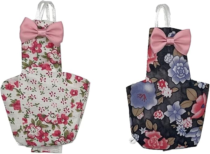 2 PCS Bird Diapers Flight Suite with Waterproof Inner Layer Pink&amp;Balck Urine Wet Suit for Other Small Birds