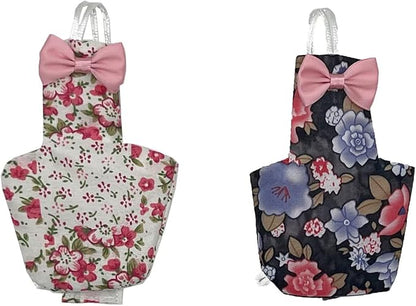2 PCS Bird Diapers Flight Suite with Waterproof Inner Layer Pink&amp;Balck Urine Wet Suit for Other Small Birds
