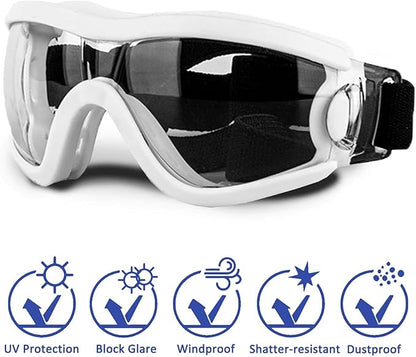 Medium Dog Sunglasses with Adjustable Strap UV Protection, Winproof Puppy Sunglasses, Suitable for Dogs Eyes Protection，Soft Dog Goggles