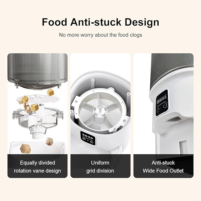Darlipet Automatic cat Feeder,4L Auto cat Feeder,Programmable Meal &amp; Portions,Freshness Protection, Automatic Cat Food Dispenser for Cats &amp; Dogs, Back-up Battery, Easy to Set up &amp; Clean