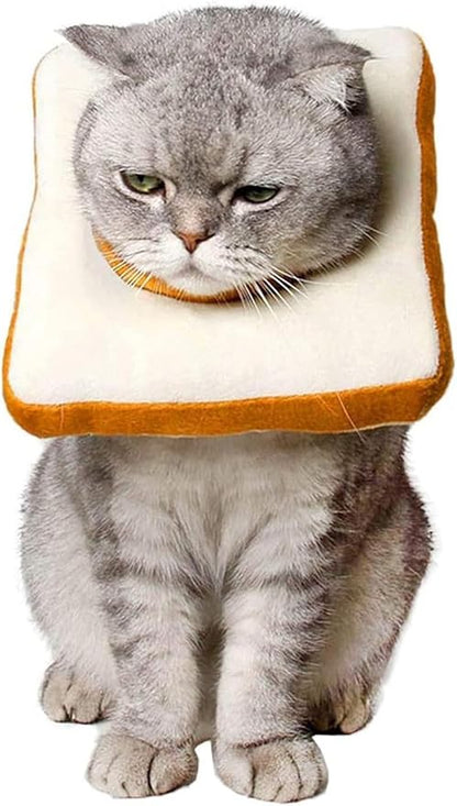 Amakunft Adjustable Cat Recovery Collar - Soft Cone for Post-Surgery Care, Kitten &amp; Adult Cat (Toast, M)