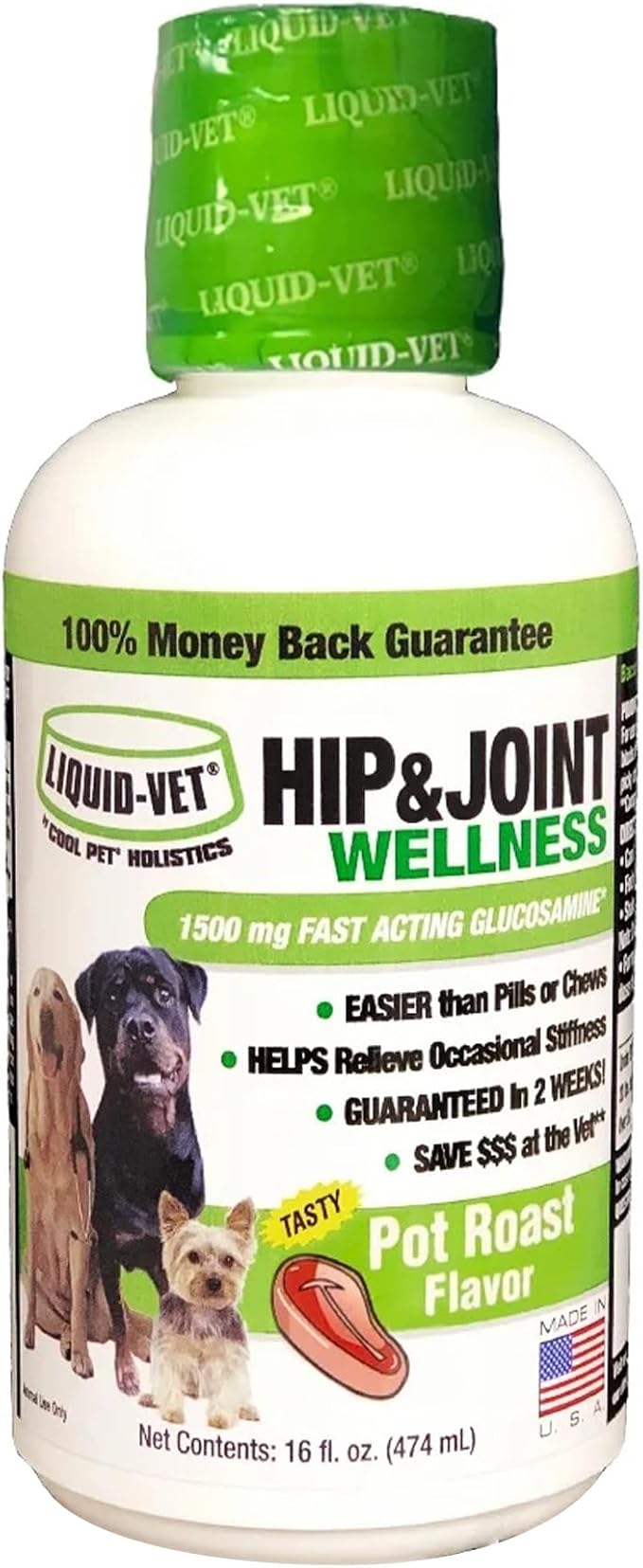 by Cool PET Holistics LVDJW-PR-04PK-16U Hip &amp; Joint Dog Joint Supplement, 16 oz