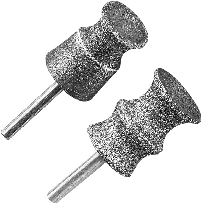 Diamond Dog Nail Grinder Bits for Rotary Tool,1/8" Nail Grinder Attachment for Dremel Grinder Replacement Heads Pets Nail Care Clippers for Medium Large Dogs,2-Pack（Large A&amp;B）
