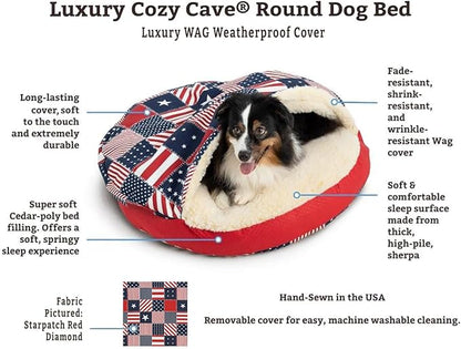 Snoozer Luxury Cozy Cave Pet Bed, Wag Collection, Extra Large - Ramey Gray