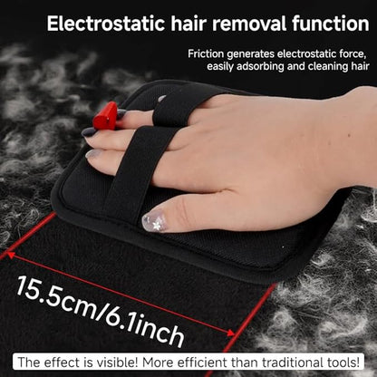 Pet Hair Remover, Electrostatic Pet Hair Removal Gloves-2-piece Set, Reusable Cat &amp; Dog Hair Remover for Couch, Furniture, Carpet, Curtain, Upgraded Animal Fur Removal Tool