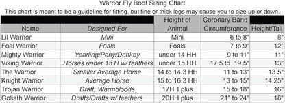 Warrior Fly Boots for Horses - Breathable Mesh Horse Boots for Fly Protection &amp; Leg Comfort - Set of 4 (Knight Warrior, Gray)