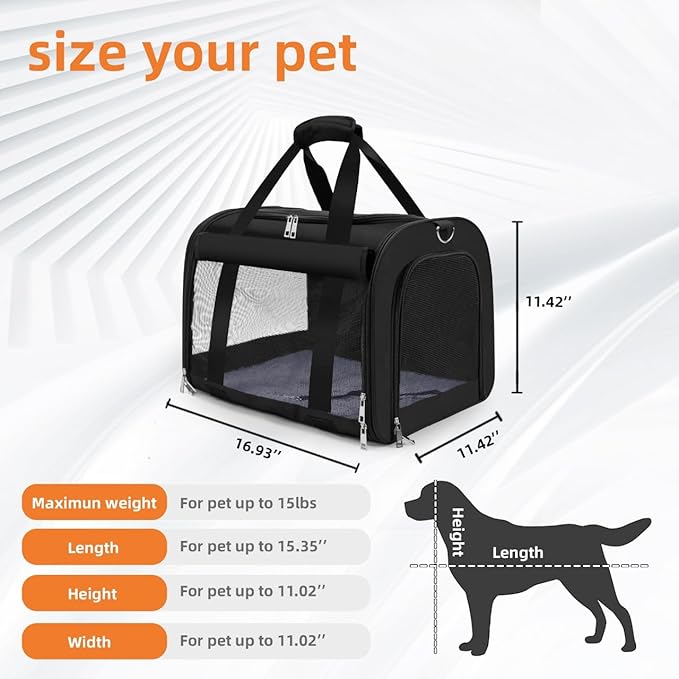 TWDEPART Cat Carrier Backpack - Multifunctional, Firm &amp; Foldable with Roll-Up Shade, Breathable Design Includes Collapsible Bowl &amp; Cushion (Black)