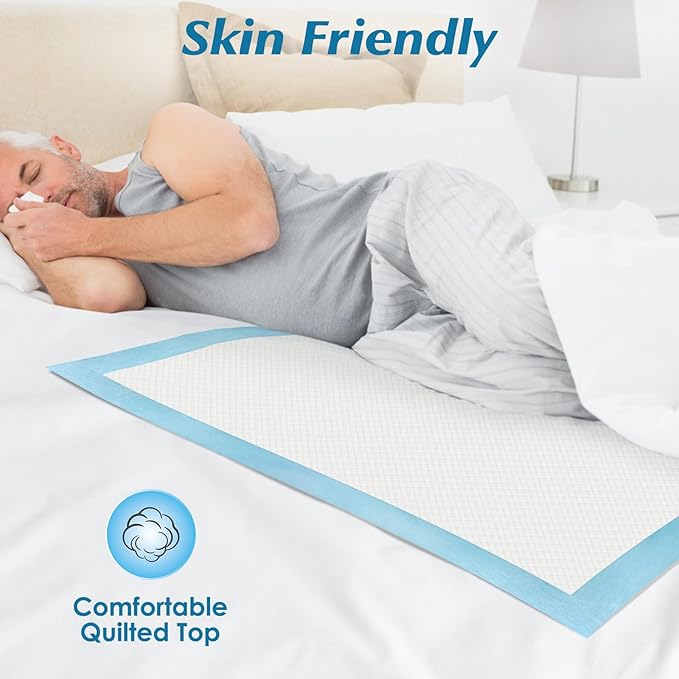 50 Count 36" x 36" Super Absorbency Disposable Underpads - Leakproof Quick Drying Pads for Baby, Puppy &amp; Adults, Bed Pads, Incontinence &amp; Dog Pee