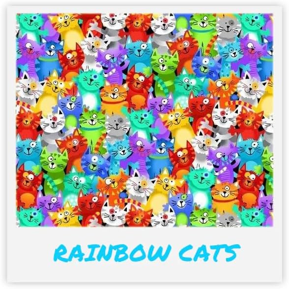 Kitty Kick Stix 15" Catnip Kicker Toy – Set of 2 | Handmade in USA | Interactive Cat &amp; Kitten Toy | Durable Kicker Packed with 100% Potent Catnip for All Breeds (Rainbow Cats)