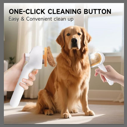 3-in-1 Pet Steam Brush Set for Dogs &amp; Cats, Grooming Comb with Spray, Defur Tool, Water-Assisted Hair Removal, Gentle Cat &amp; Dog Spritz Brush, Multi-Purpose Steam Grooming Kit