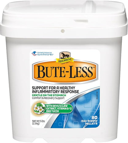 Absorbine Bute-Less Comfort &amp; Recovery Supplement Pellets, Healthy Inflammatory Response, 5 lb / 80 Day Supply
