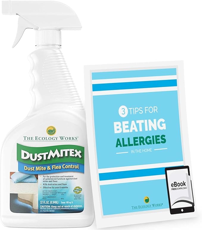 DustmiteX Spray - Allergy &amp; Asthma Relief - Removes Dust Mites from Home, Bed, Pet Bedding &amp; Furniture