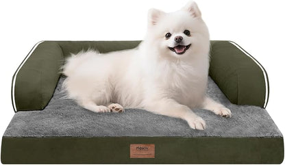 Small Dog Bed Orthopedic Washable Cat Bed Memory Foam Couch Sofa Comfy Pet Beds with Waterproof Removable Cover &amp; Non-Slip Bottom