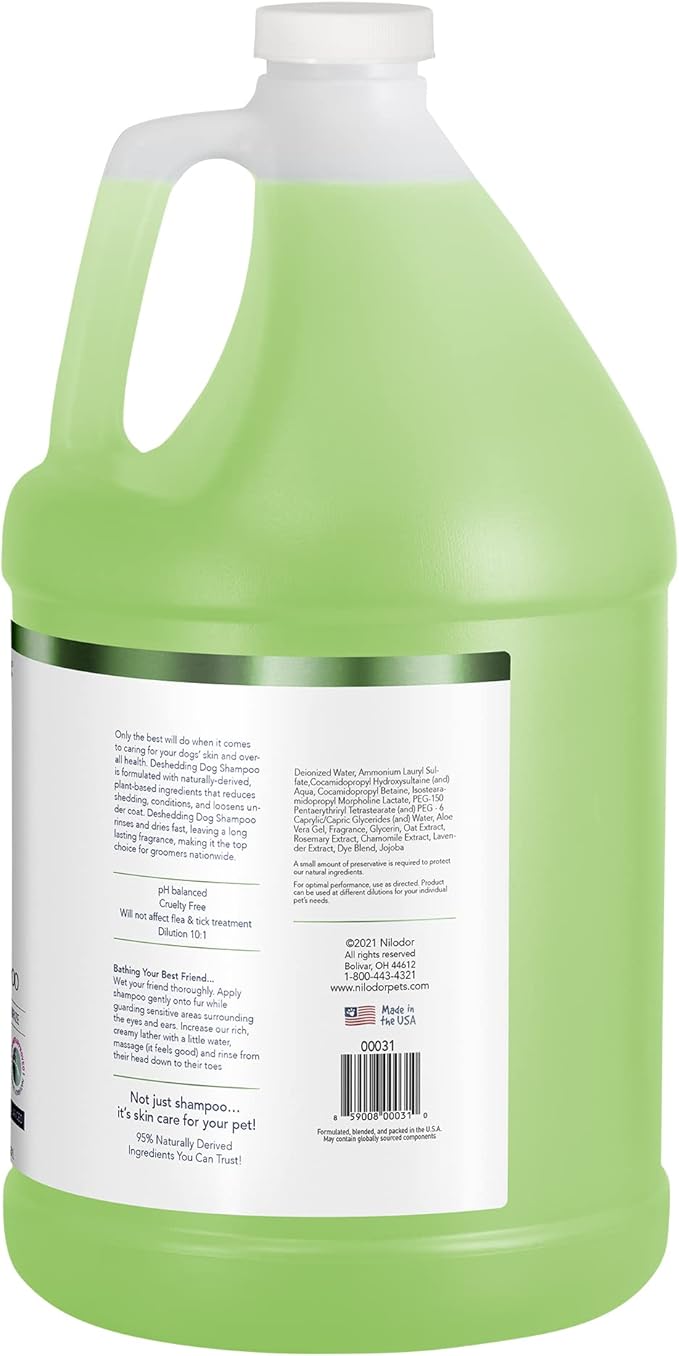Bobbi Panter Dog Shampoo - Made in USA - All Natural Formula for Heavy Duty Deodorizing &amp; Degreasing - Concentrated 25:1 for Professional Groomers - Fresh Clean Scent, 1 Gallon