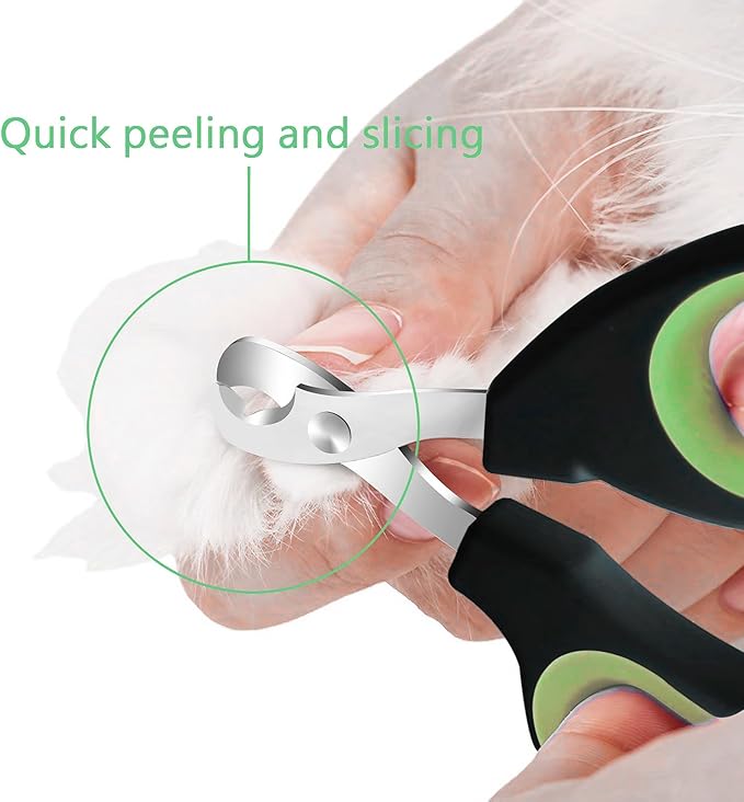Cats &amp; Dogs Pets Nail Clippers &amp; Trimmers Rabbit Nail Clippers cat Nail Clippers for Indoor Cats cat Claw Clippers with Safety Guard Professional Grooming Tool for Cat Kitten(Green)