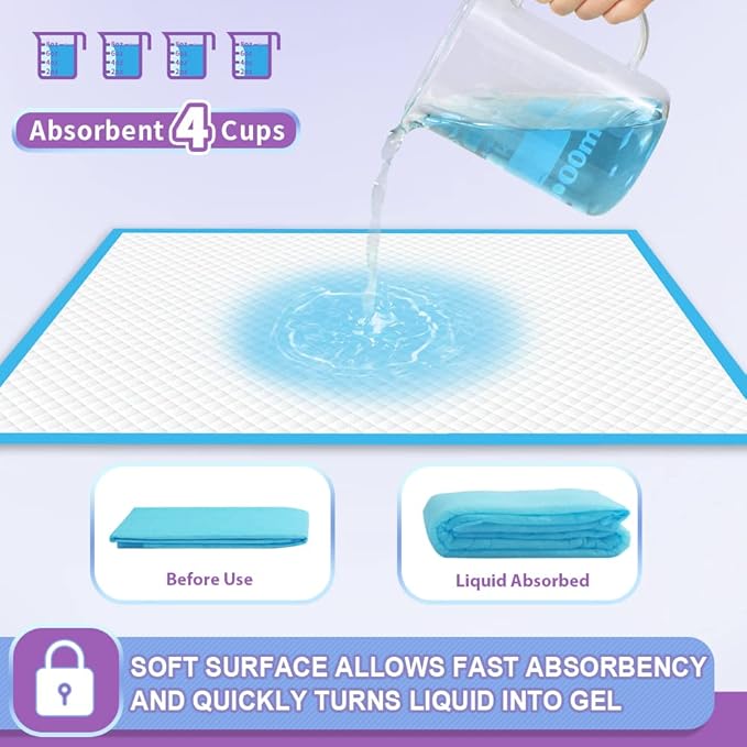 IMMCUTE Puppy Pee Pads 22"x23"-80Count | Dog Pee Training Pads Super Absorbent &amp; Leak-Proof | Disposable Pet Piddle and Potty Pads for Puppies | Dogs | Doggie| Cats | Rabbits