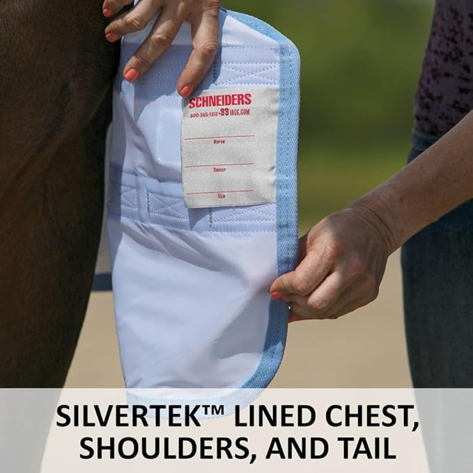 Schneiders Adjusta-Fit Mosquito Mesh Hybrid II Horse Fly Sheets | Ultimate Insect &amp; UV Protection for Equine Comfort