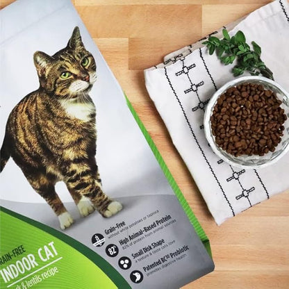 Nulo FreeStyle High Protein Indoor Cat Food, Duck &amp; Cod Recipe - Natural Grain-Free Dry Indoor Cat Food with Omega Fatty Acids, &amp; Probiotics, 14 lb Bag
