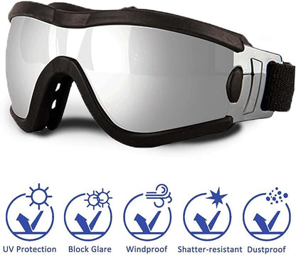Medium Dog Sunglasses with Adjustable Strap UV Protection, Winproof Puppy Sunglasses, Suitable for Dogs Eyes Protection，Soft Dog Goggles