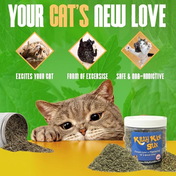 Kitty Kick Stix 15" Catnip Kicker Toy – Set of 2 | Handmade in USA | Interactive Cat &amp; Kitten Toy | Durable Kicker Packed with 100% Potent Catnip for All Breeds (Mystery Choice)