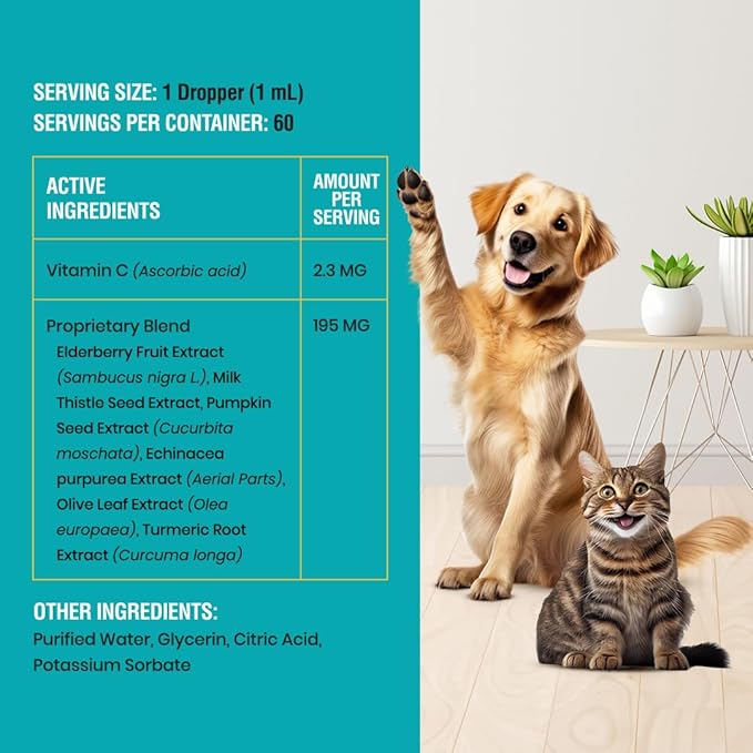 Special Breed Allergy &amp; Immune with Elderberry, Allergy Relief for Cats and Dogs, Anti Itch Treatment, Relief for Pet Allergies, Immune Support for Cat or Dog, 2 oz