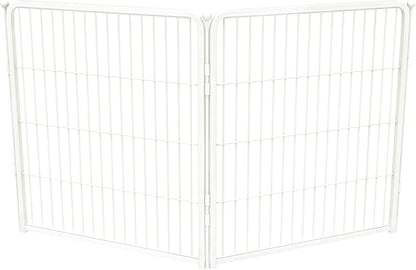 FXW Homeplus Unleashed Indoor Dog Playpen - Stress-Free and Safe Play, Heavy Duty 32 Inch 2 Wire Panels Dog Pen for Puppy and Small Dogs, White│Patented