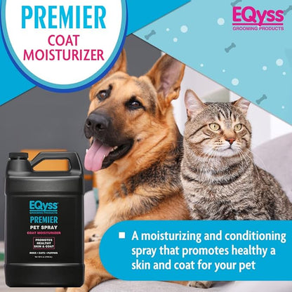 EQyss Premier Pet Spray - Moisturizes &amp; Conditions for Healthy Skin &amp; Coat, Non-greasy, Repels Dust &amp; Dirt - Great for Dogs, Cats, Puppies (128 oz)
