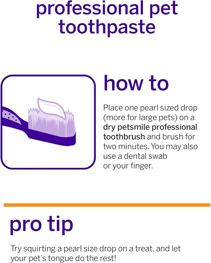 Petsmile Professional Pet Toothpaste for Cats &amp; Dogs - Only VOHC Accepted Toothpaste - Clinically Proven to Control Plaque &amp; Tartar Calprox Formula (Say Cheese, 4.2 Oz)