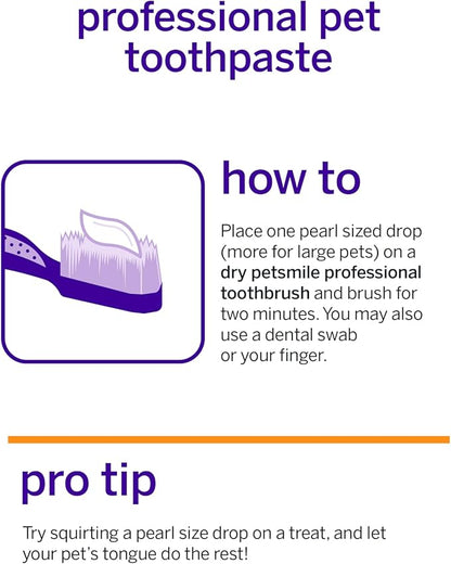 Petsmile Professional Pet Toothpaste for Cats &amp; Dogs - Only VOHC Accepted Toothpaste - Clinically Proven to Control Plaque &amp; Tartar Calprox Formula (Say Cheese, 4.2 Oz)